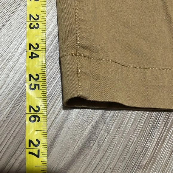 Talbots Patch Pocket Crop Chinos Khaki Tan Straight leg Womens size 14 Neutral - Picture 12 of 14